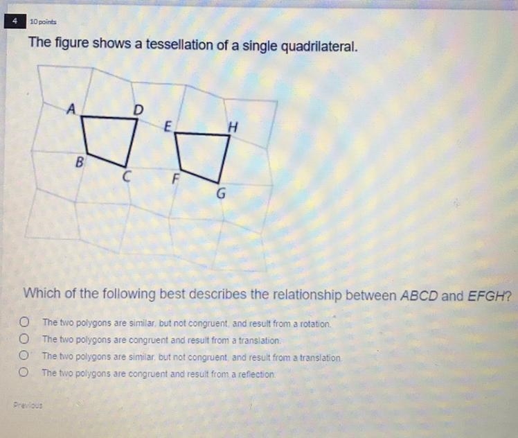 Which of the following best describes the relationship between ABCD EFGH?-example-1