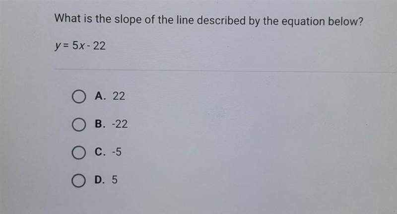 What is the slope of the line described by the equation below ​-example-1