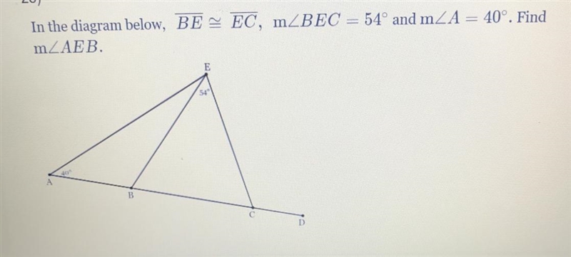 I need to find the measurement of AEB please help me!-example-1