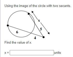 Using the image of the circle with two secants.-example-1