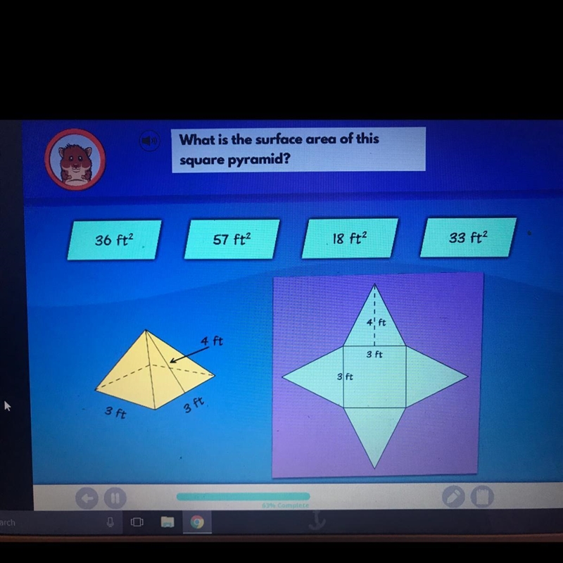 What is the surface area of this square pyramid-example-1