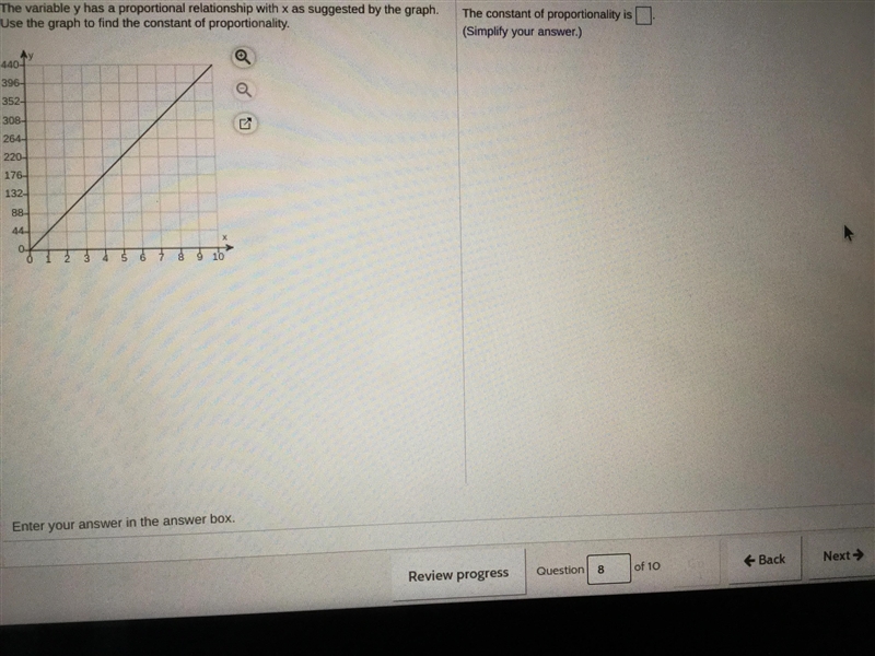 I need help please... I don’t know the constant of proportionality... please I need-example-1