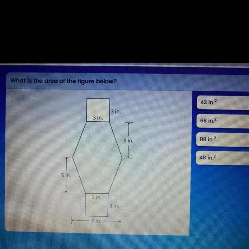 What is the area of the figure below?Please help me now.-example-1