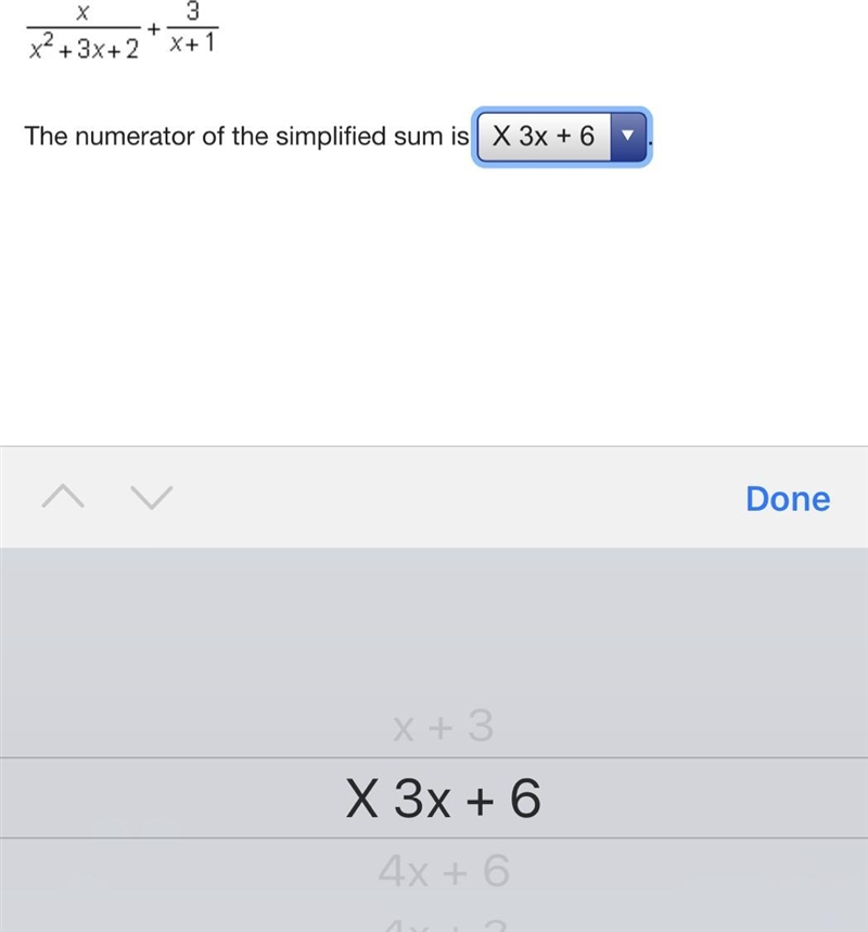 Find the sum of the terms. The numerator of the simplified sum is-example-1