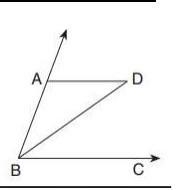 In the accompanying diagram, line BD bisects acute angle ABC and line AD is parallel-example-1