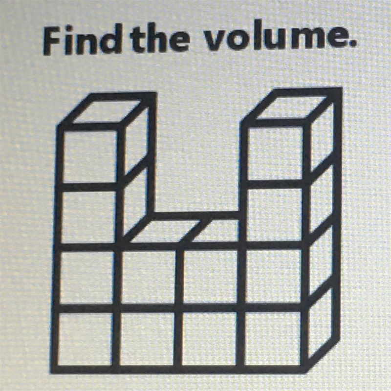 Find the volume A.I0 cubic units B.20 cubic units C.22 cubic units D.10 cubic units-example-1