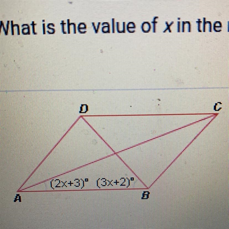 What is the value of x in the rhombus below? O A. 17 O B. 35 O C. 53 O D. 37-example-1