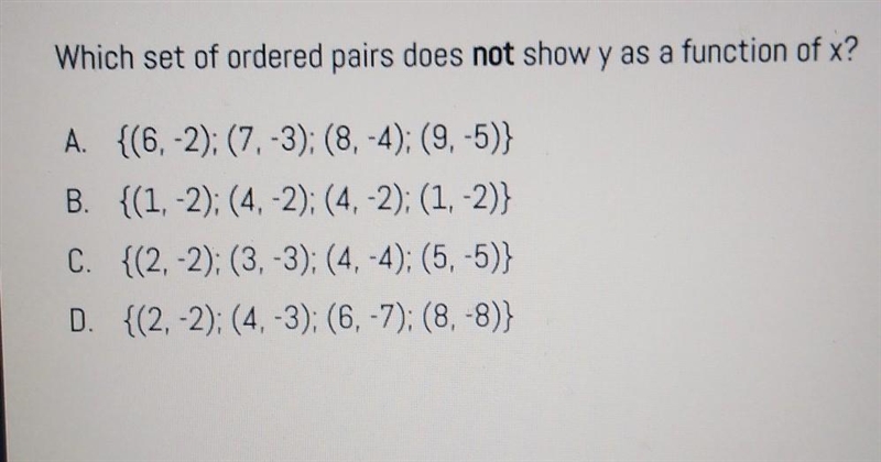 Which set Paris does not show y as a function of x?​-example-1