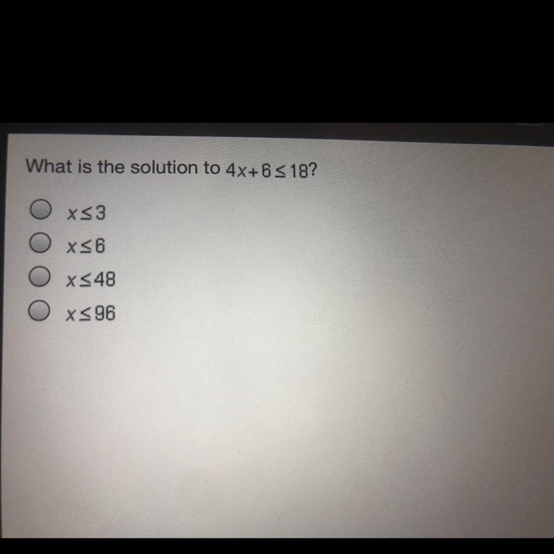 What is the solution to 4x+6 518? XS3 XS6 X548 X596-example-1