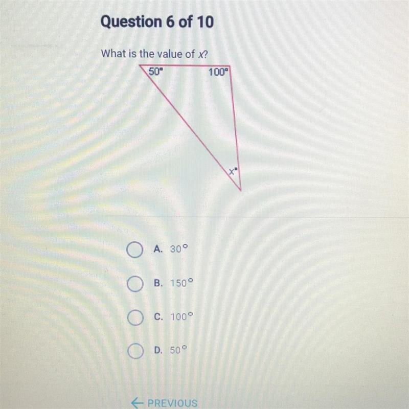 What is the value of x? 50" 1009 A. 300 B. 1500 C. 1000 D. 500-example-1