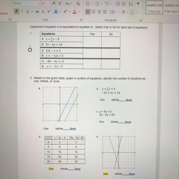 Is y= 1/2x - 4 equal to 3x - 6y = 24-example-1