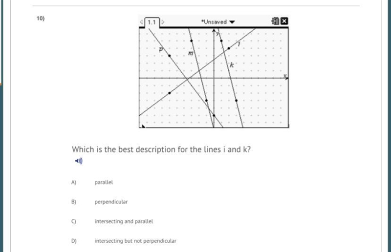 Which is the best description for the lines i and k?-example-1