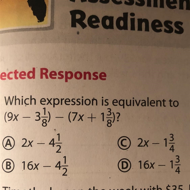 Which expression is equivalent to?-example-1