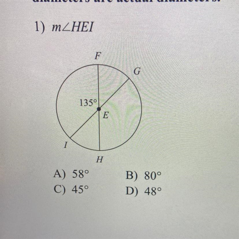 Find the measure of the arc or central angle indicated. PLS HELP.-example-1