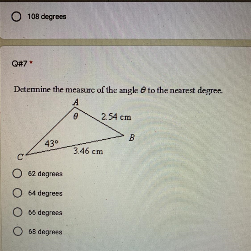 What’s the measure of the angle theta?-example-1