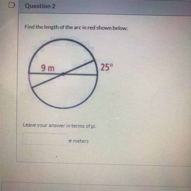 Find the length of the arc in red shown below-example-1