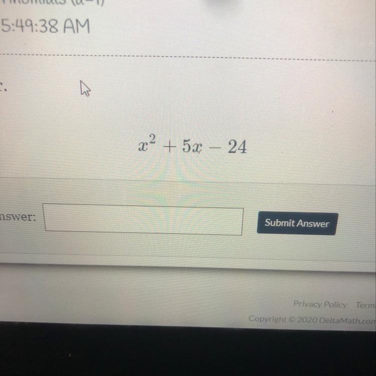 How to factor this trinomial(a=1)?-example-1