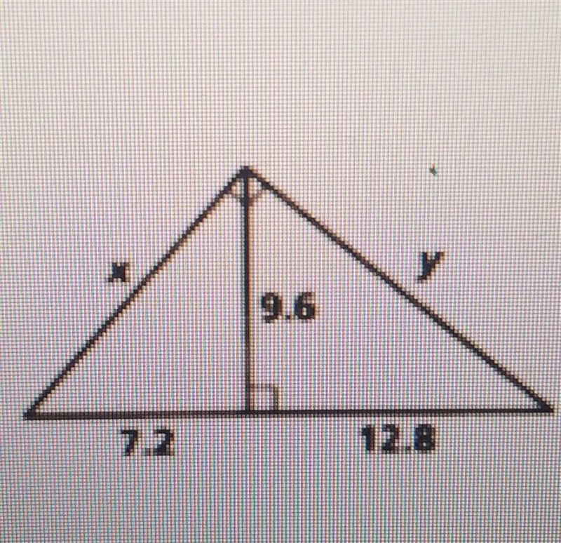 Find the values of the variables in each right triangle.​-example-1