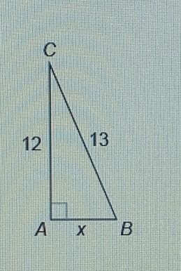 What's the length of side AB in ∆ABC shown? A. 5 B. √313 C. 6 D. √15​-example-1