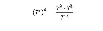 Solve the following equation step by step and justify your steps when using an exponential-example-1