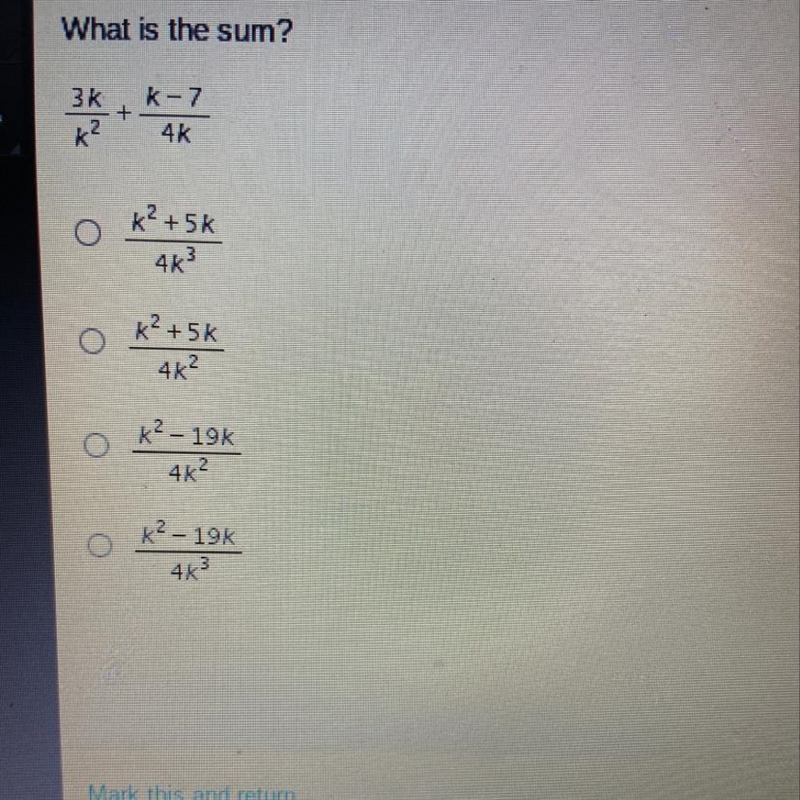 What is the sum? 3k/k^2+k-7/4K-example-1