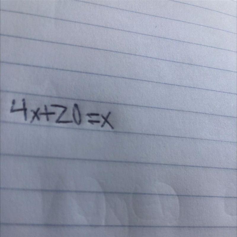 Determine the slope and y intercept please answer 4y+20=x . 17 points-example-1