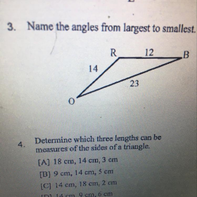 3. Name the angles from largest to smallest-example-1