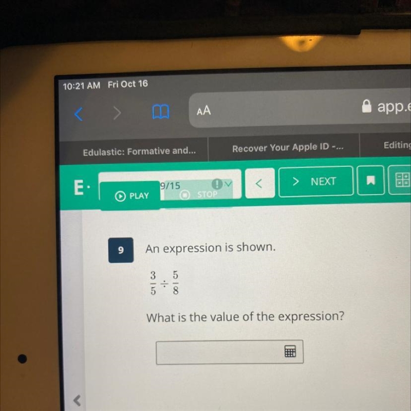 3 over 5 divided by 5 over 8-example-1