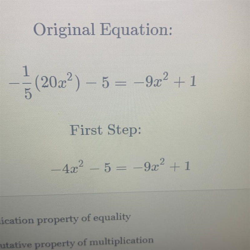 Which property justifies Gabrielle’s first step ? A.multiplication property of equality-example-1