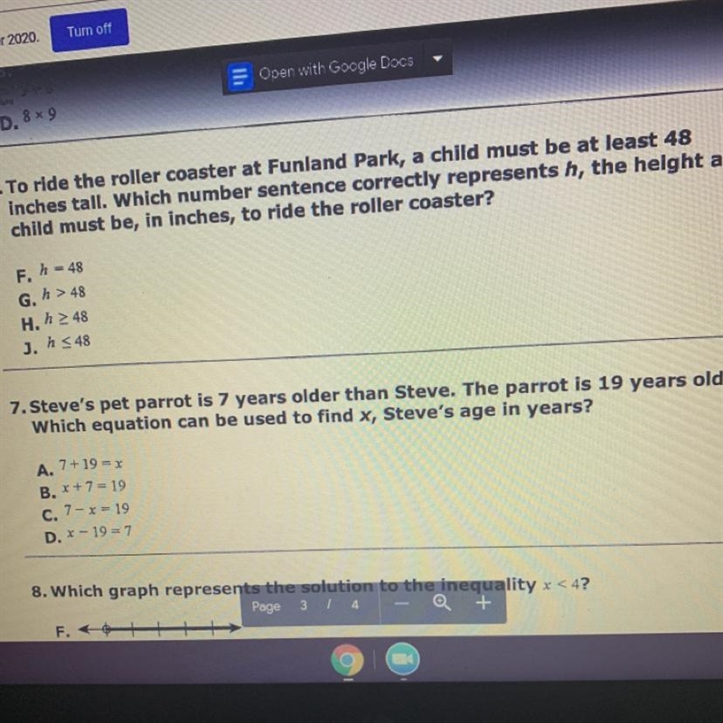 I need help on number 6 cuz I’m saying it’s F while my friend is saying that it’s-example-1