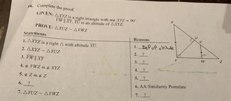 Complete the proof proving YUZ~VWZ-example-1