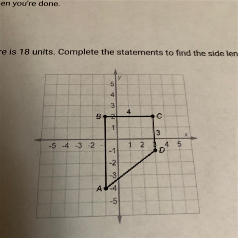 1. Find the distance from A to B. Explain how you found this distance. Write your-example-1