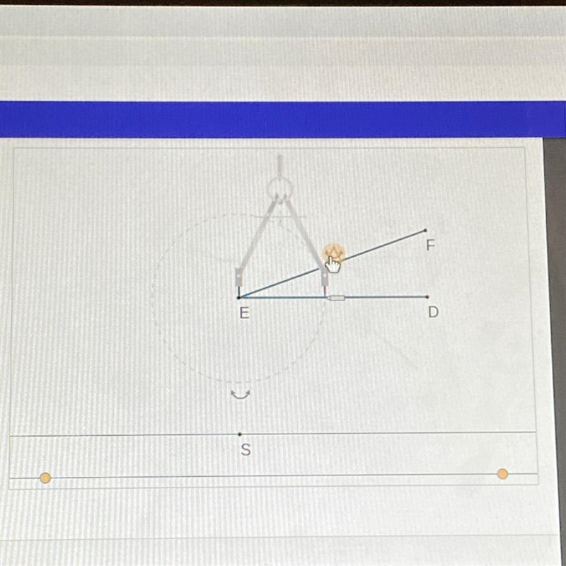 Please helppp copying an angle copy angle def to the line so that S is the vertex-example-1