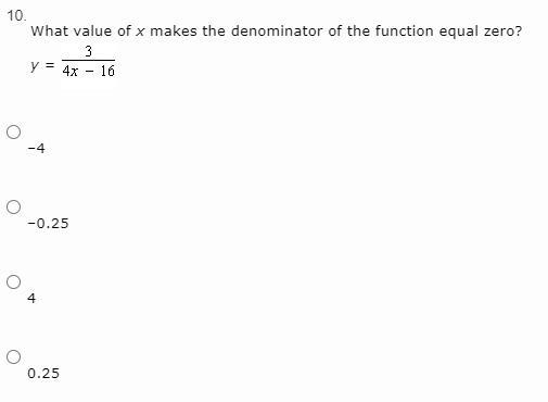 PLEASE HELP *13 POINTS*! A) -4 B) -0.25 C) 4 D) 0.25-example-1