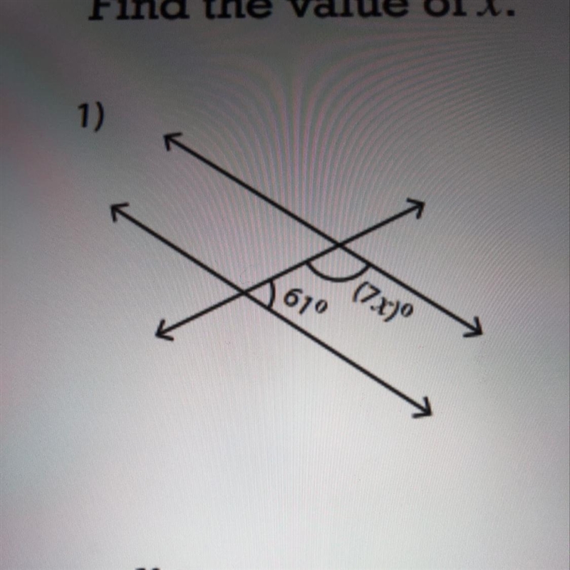 Find the value of x the is a geometry question please help-example-1