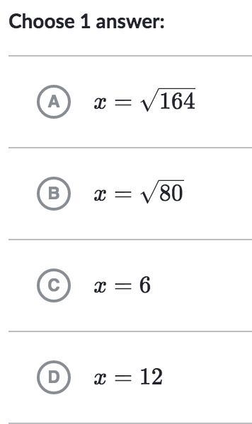 Find the value of x in the isosceles triangle shown below.-example-1