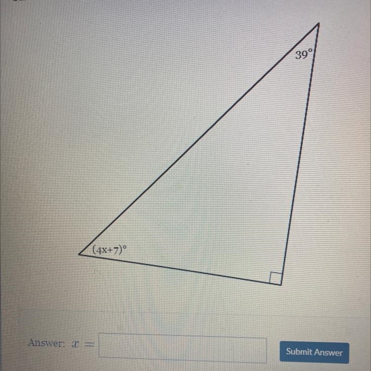 Need help ASAP !!!The measures of the angles of a triangle are shown in figure below-example-1