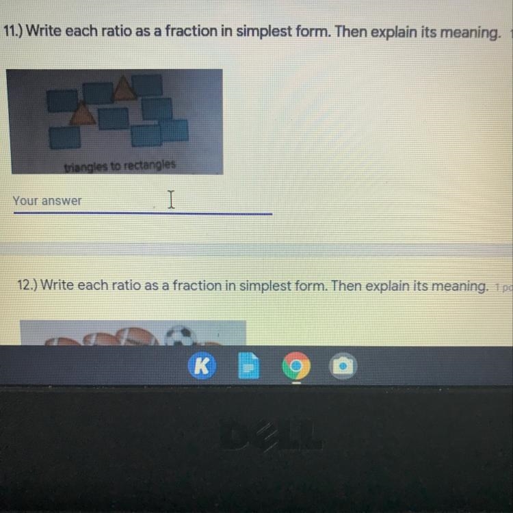 11.) Write each ratio as a fraction in simplest form. Then explain its meaning. 1 point-example-1