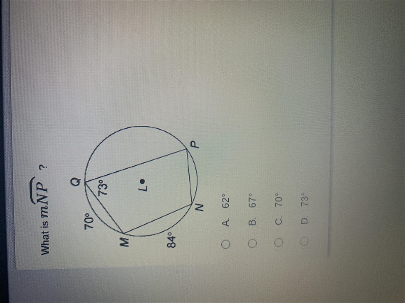 What is measure of arc NP?-example-1