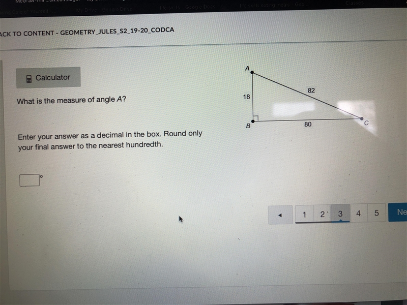 What is the measure of angle A?-example-1