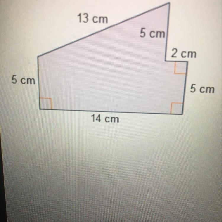 What is the area of the composite figure? A)70cm2 B)100cm2 C)105cm2 D)130cm2-example-1