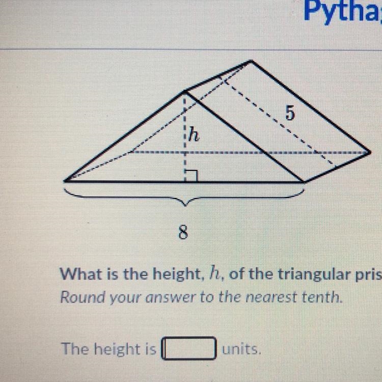 Each vertical cross-section of the triangular prism shown below is an isosceles triangle-example-1