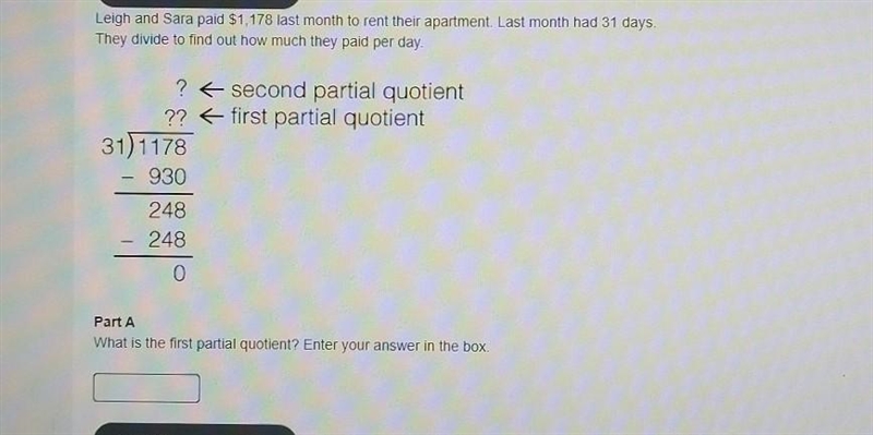 Leigh and Sara paid $1,178 last month to rent their apartment. Last month had 31 days-example-1