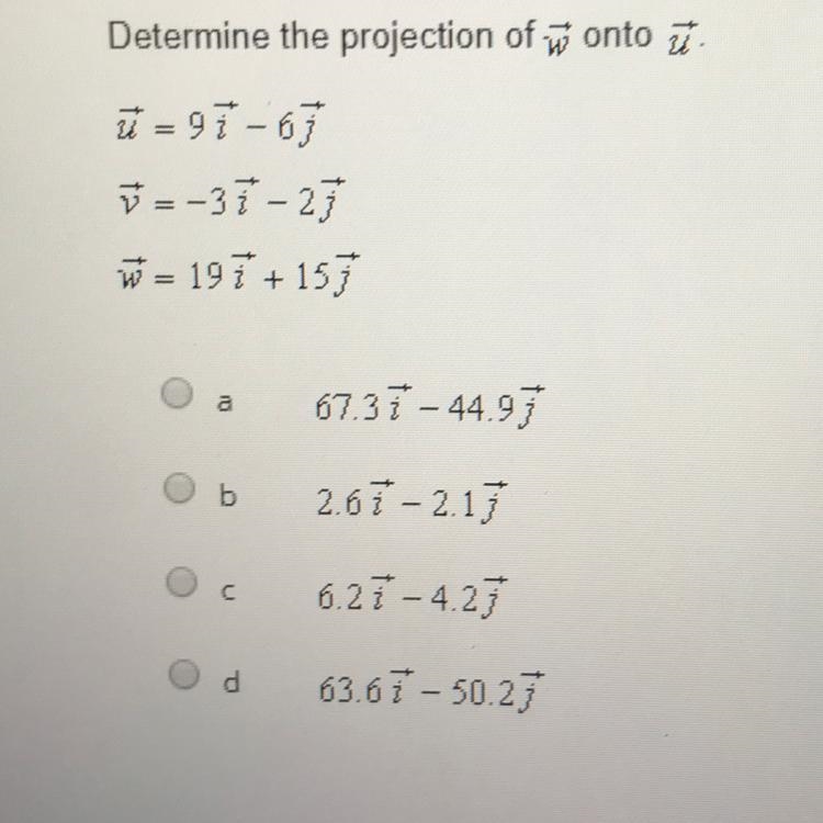 Determine the projection of w onto u-example-1