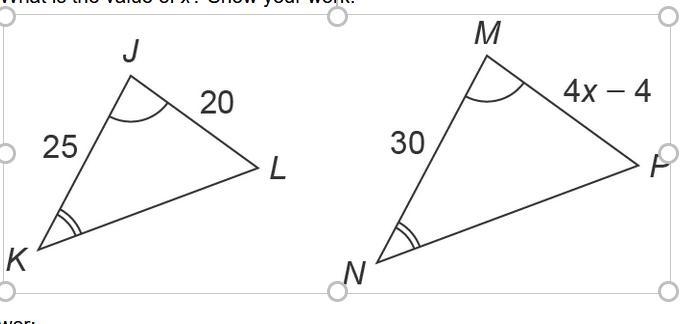 Please help What is the value of x show work-example-1