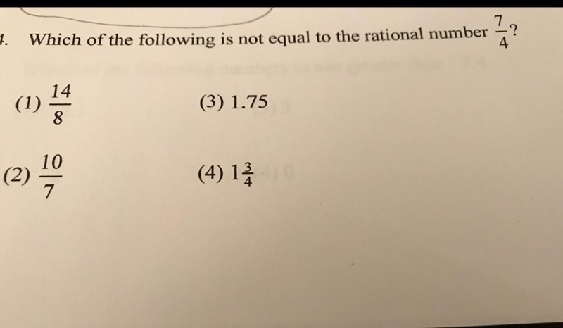 Which of the following is not equal to the rational number 7/4 ​-example-1