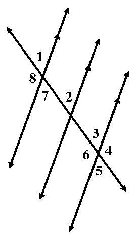 Choose all angles that are congruent to ∠ 1 in the below figure.-example-1