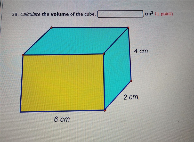 Calculate the volume of the cube ____ cm³-example-1