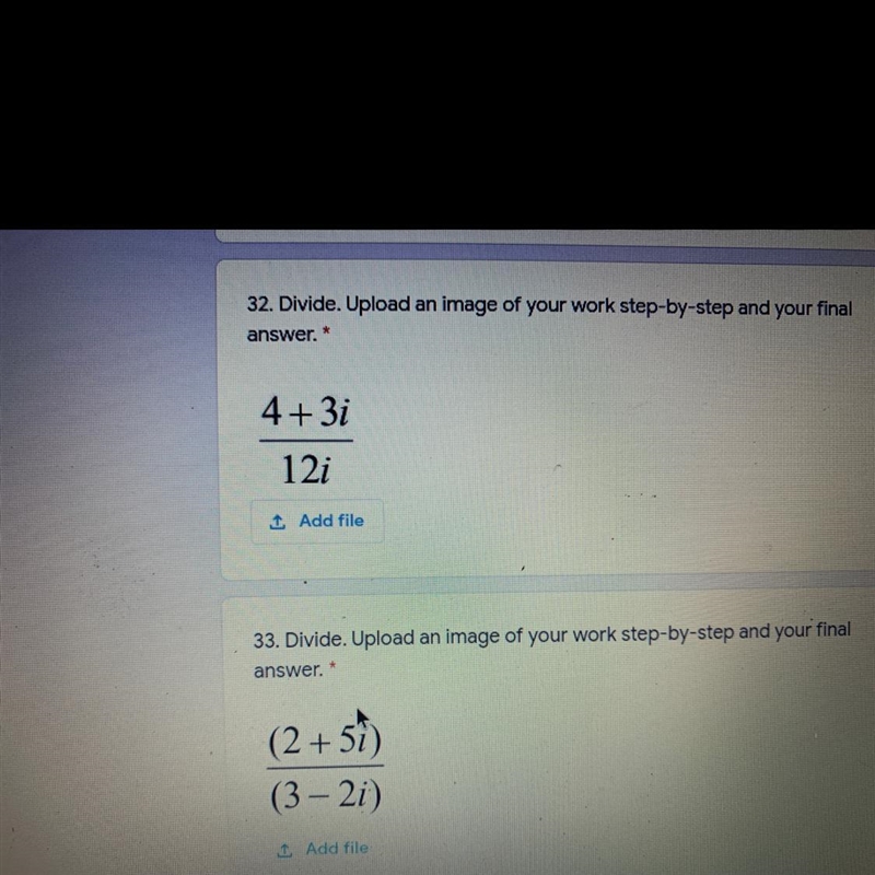 Divide the complex numbers-example-1