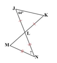 Given the information in the diagram below, find the measure of angle N. Use RACE-example-1